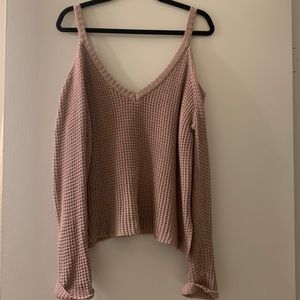 Mauve off the shoulder sweater